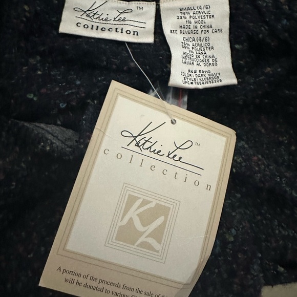 Kathie Lee Collection Black Multicolor Cardigan Sweater - Picture 4 of 4